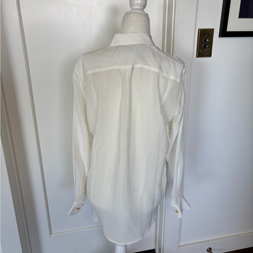 EVERLANE THE UTILITY SHIRT IN WASHABLE SILK SZ 2 #0888 - Picture 3 of 6